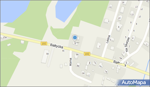 Kołczewo, Bałtycka, 9, mapa Kołczewo