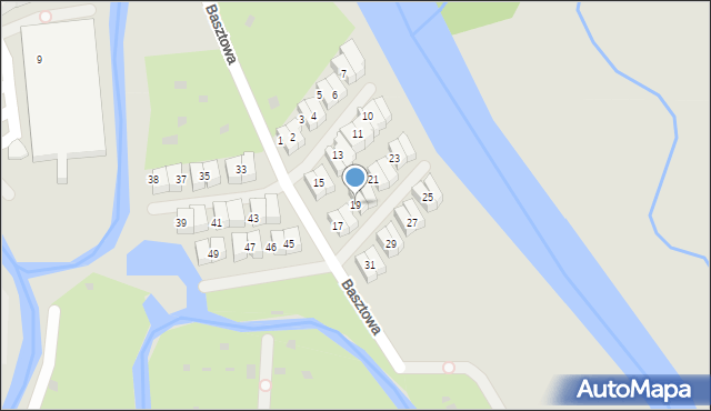 Kołobrzeg, Basztowa, 19, mapa Kołobrzegu