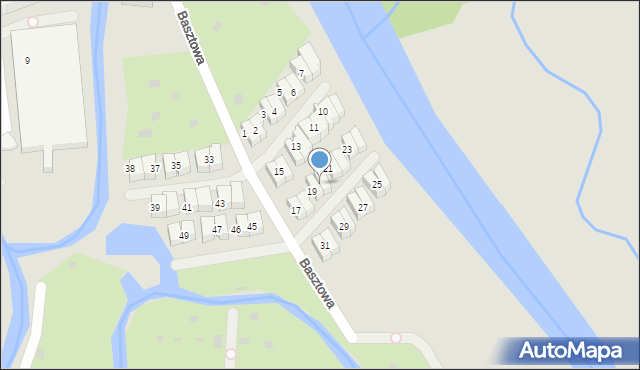 Kołobrzeg, Basztowa, 20, mapa Kołobrzegu