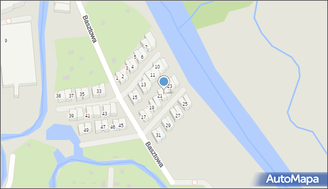 Kołobrzeg, Basztowa, 22, mapa Kołobrzegu