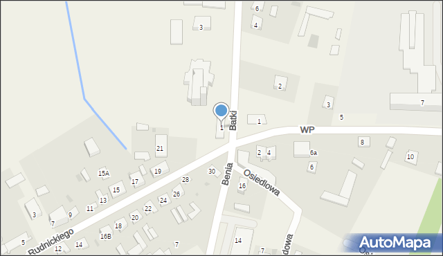 Komarówka Podlaska, Batki Waleriana, 1, mapa Komarówka Podlaska