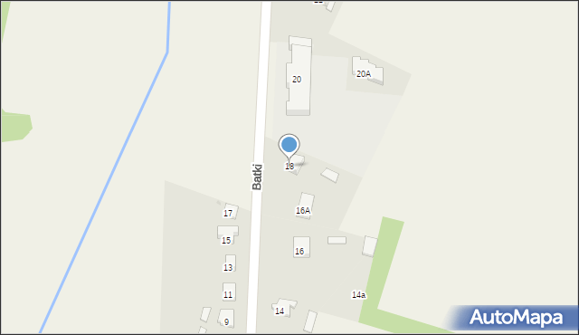 Komarówka Podlaska, Batki Waleriana, 18, mapa Komarówka Podlaska