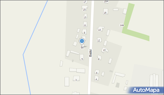 Komarówka Podlaska, Batki Waleriana, 5A, mapa Komarówka Podlaska