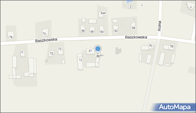 Konarzew, Baszkowska, 69, mapa Konarzew