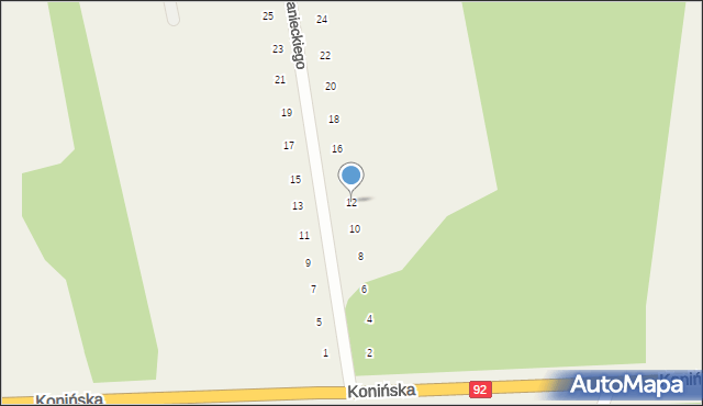 Kościelec, Baranieckiego Mariana, 12, mapa Kościelec