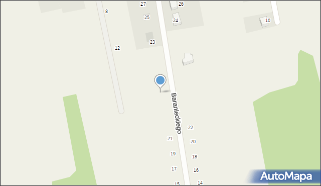 Kościelec, Baranieckiego Mariana, 27, mapa Kościelec