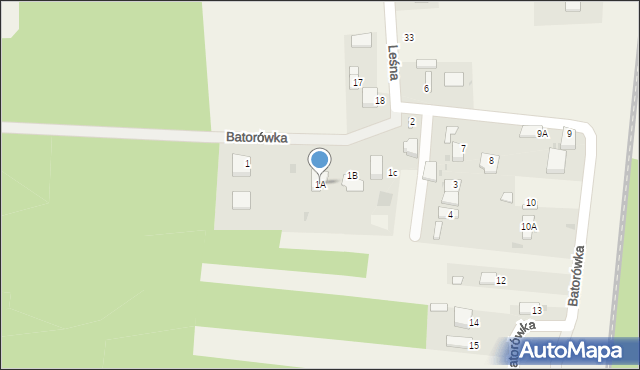 Kosów, Batorówka, 1A, mapa Kosów