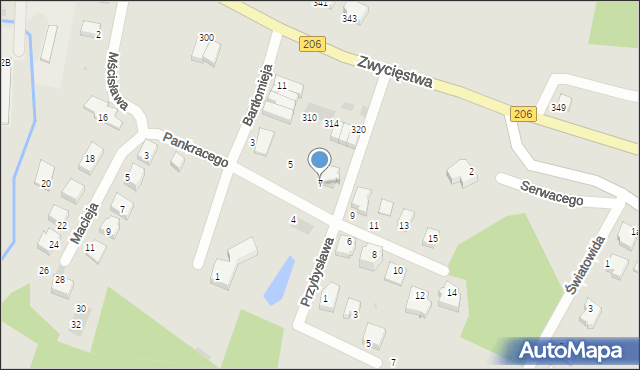 Koszalin, Bartłomieja, 7, mapa Koszalina