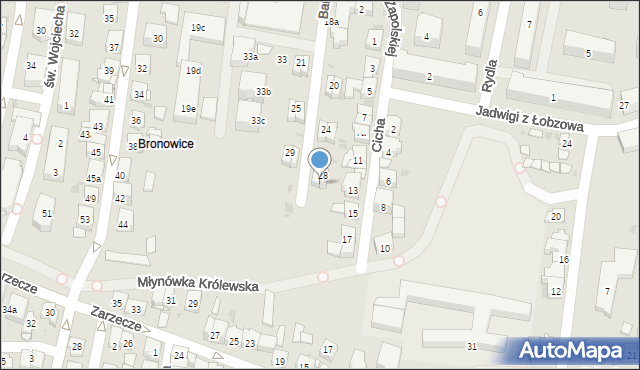 Kraków, Bandtkiego Jerzego Samuela, 30, mapa Krakowa