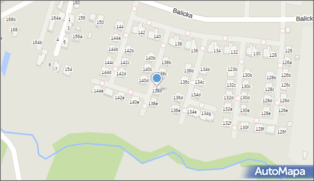 Kraków, Balicka, 138d, mapa Krakowa