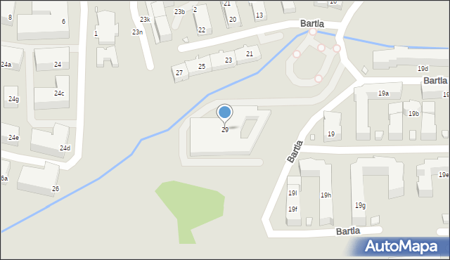 Kraków, Bartla Wojciecha Marii, prof., 29, mapa Krakowa