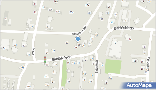 Kraków, Babińskiego Józefa, dr., 18a, mapa Krakowa