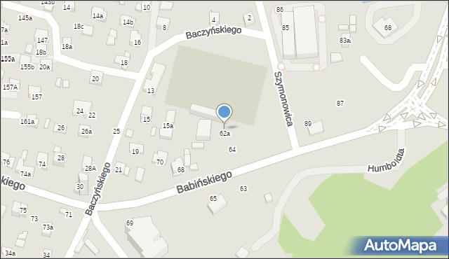 Kraków, Babińskiego Józefa, dr., 26a, mapa Krakowa