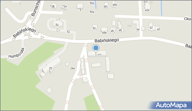 Kraków, Babińskiego Józefa, dr., 29, mapa Krakowa