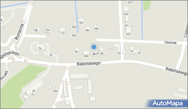 Kraków, Babińskiego Józefa, dr., 48, mapa Krakowa
