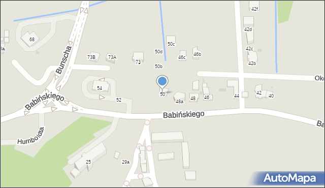 Kraków, Babińskiego Józefa, dr., 50, mapa Krakowa