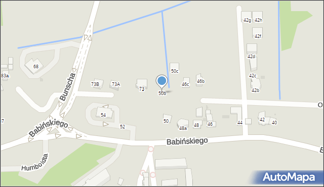 Kraków, Babińskiego Józefa, dr., 50b, mapa Krakowa