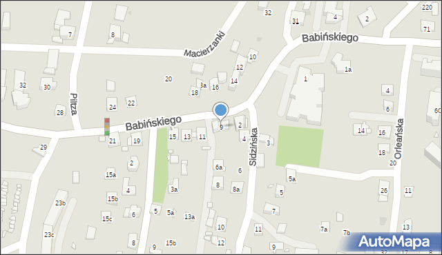 Kraków, Babińskiego Józefa, dr., 9, mapa Krakowa