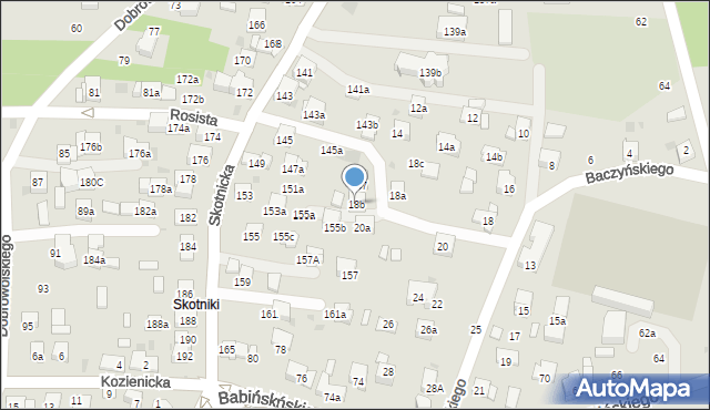 Kraków, Baczyńskiego Krzysztofa Kamila, 18b, mapa Krakowa