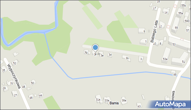 Kraków, Babiego Lata, 3f, mapa Krakowa