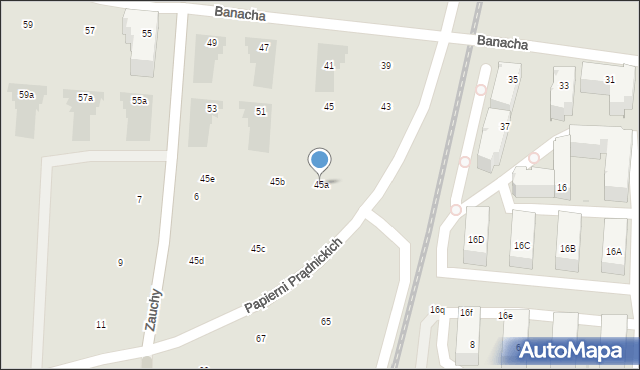 Kraków, Banacha Stefana, 45a, mapa Krakowa