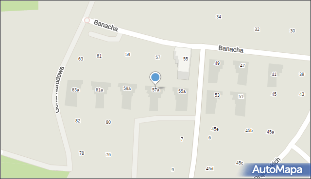 Kraków, Banacha Stefana, 57a, mapa Krakowa