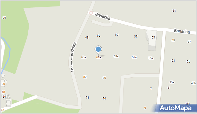 Kraków, Banacha Stefana, 61a, mapa Krakowa