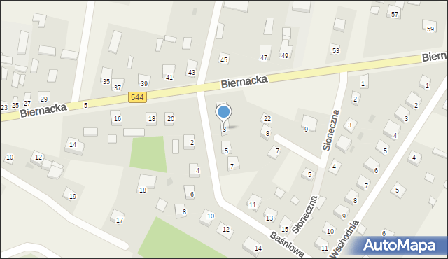 Krasnosielc, Baśniowa, 3, mapa Krasnosielc