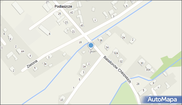 Kroczyce, Batalionów Chłopskich, 17, mapa Kroczyce