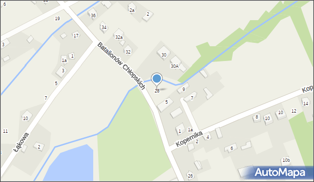 Kroczyce, Batalionów Chłopskich, 28, mapa Kroczyce