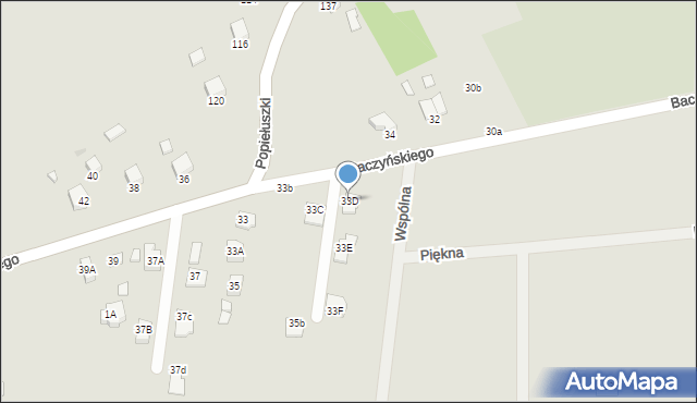 Krosno, Baczyńskiego Krzysztofa Kamila, 33D, mapa Krosna