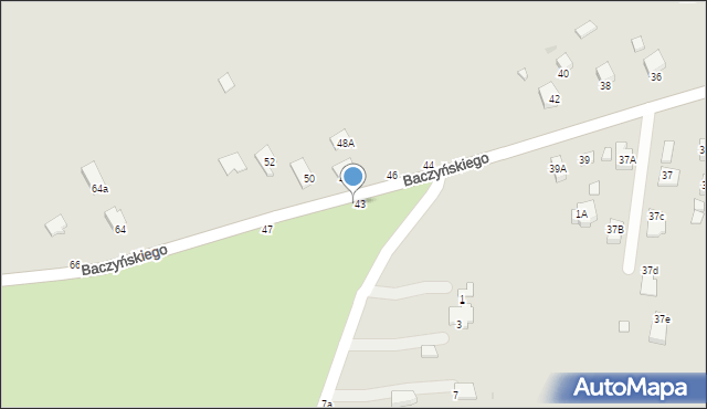 Krosno, Baczyńskiego Krzysztofa Kamila, 45, mapa Krosna