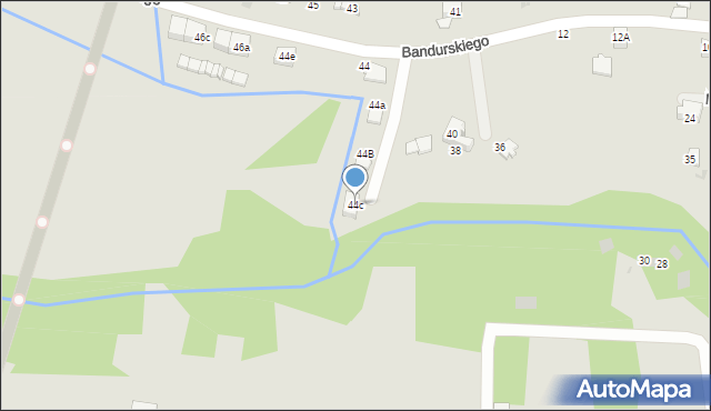 Krzeszowice, Bandurskiego Władysława, ks., 44c, mapa Krzeszowice