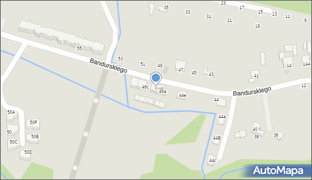 Krzeszowice, Bandurskiego Władysława, ks., 46b, mapa Krzeszowice