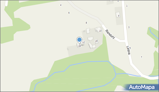 Lanckorona, Bańdury, 14, mapa Lanckorona