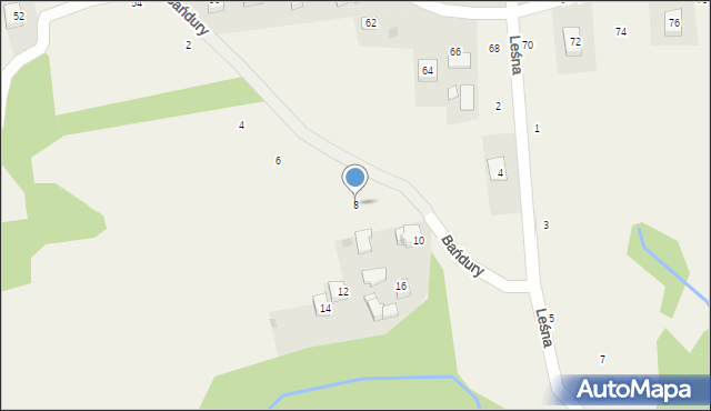 Lanckorona, Bańdury, 8, mapa Lanckorona