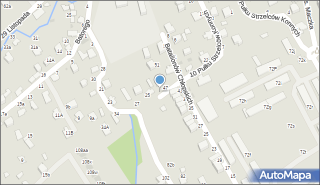 Łańcut, Batalionów Chłopskich, 49, mapa Łańcut