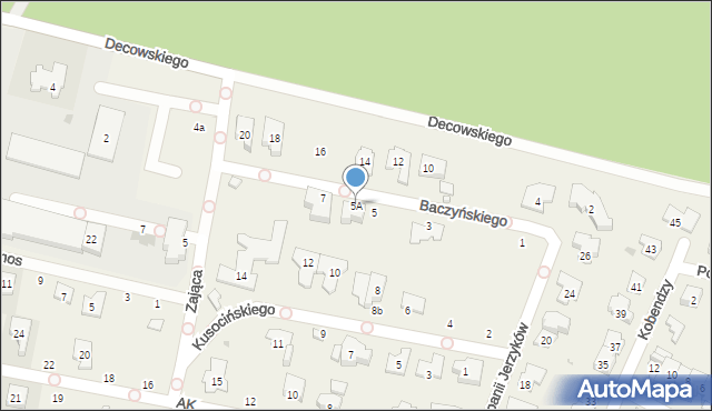 Latchorzew, Baczyńskiego Krzysztofa Kamila, 5A, mapa Latchorzew