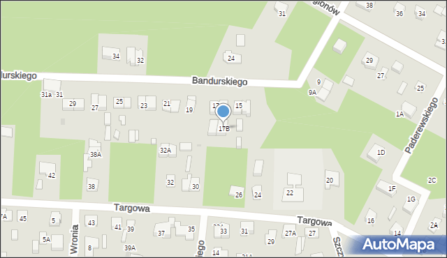 Legionowo, Bandurskiego Władysława, bp., 17B, mapa Legionowo