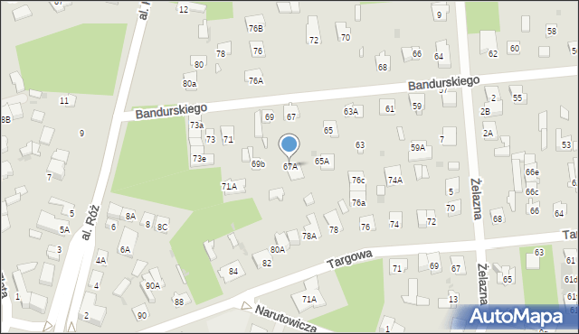 Legionowo, Bandurskiego Władysława, bp., 67A, mapa Legionowo