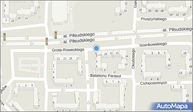 Legnica, Batalionu Parasol, 2, mapa Legnicy