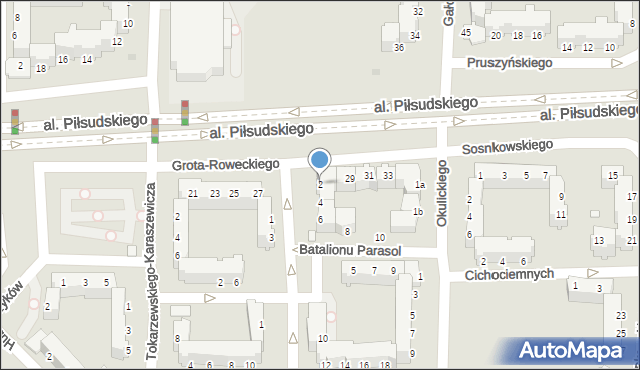 Legnica, Batalionu Parasol, 2, mapa Legnicy