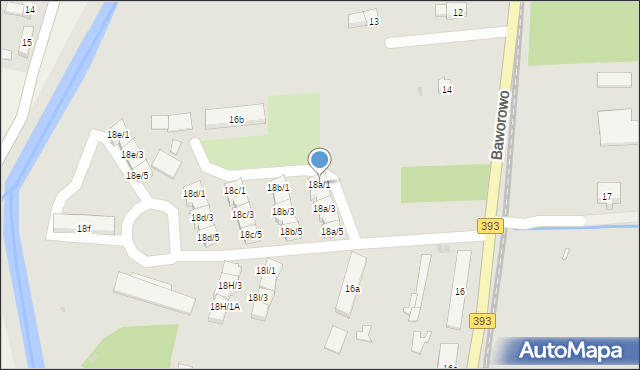 Leśna, Baworowo, 18a/1, mapa Leśna