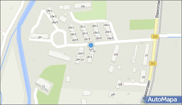 Leśna, Baworowo, 18I/2, mapa Leśna