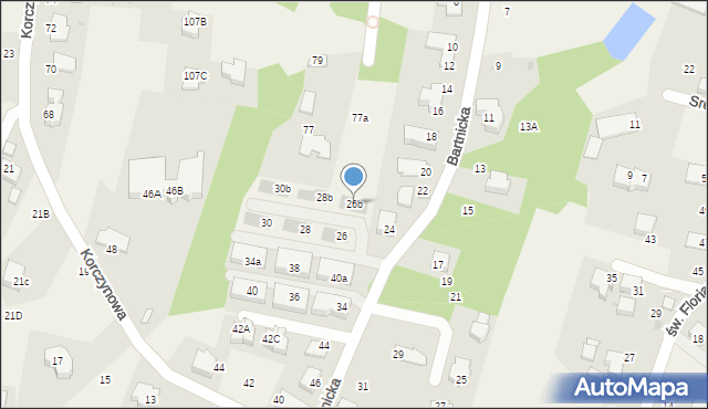 Libertów, Bartnicka, 26b, mapa Libertów