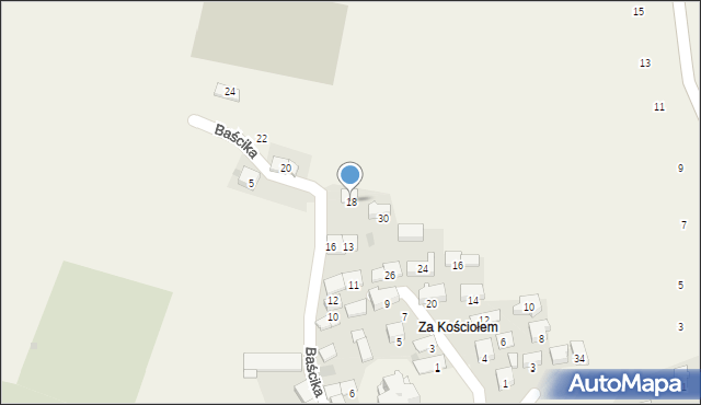 Liszki, Baścika, ks., 18, mapa Liszki