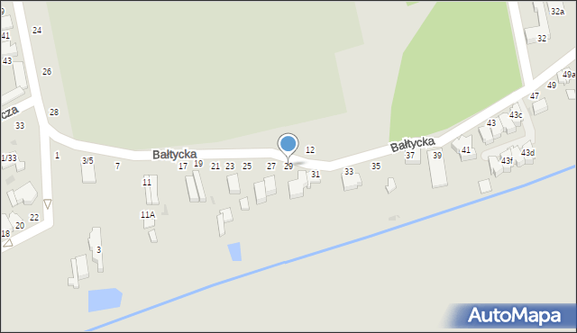 Łódź, Bałtycka, 29, mapa Łodzi