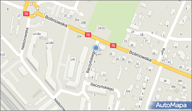 Łowicz, Baczyńskiego Krzysztofa Kamila, 3, mapa Łowicza