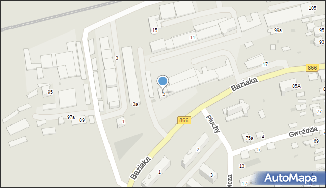 Lubaczów, Baziaka Eugeniusza, abp., 5, mapa Lubaczów