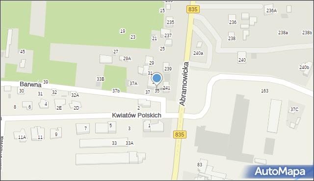 Lublin, Barwna, 35, mapa Lublina